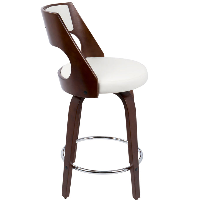 Cecina - Mid Century Modern Counter Stool With Swivel (Set of 2)