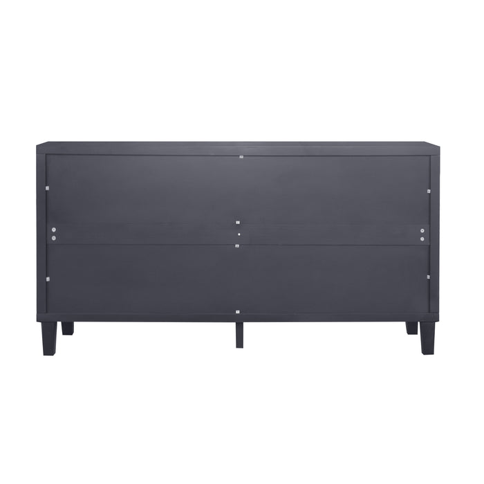 Accent Cabinet 4 Door Wooden Cabinet Sideboard Buffet Server Cabinet Storage Cabinet, For Living Room, Entryway, Hallway, Office, Kitchen And Dining Room - Matte Black