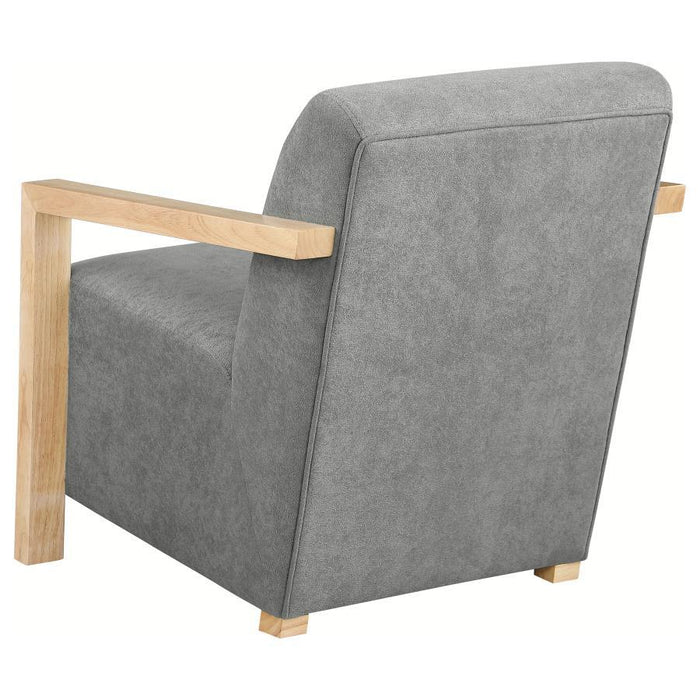 Diego - Upholstered Accent Arm Chair With Wood Arms