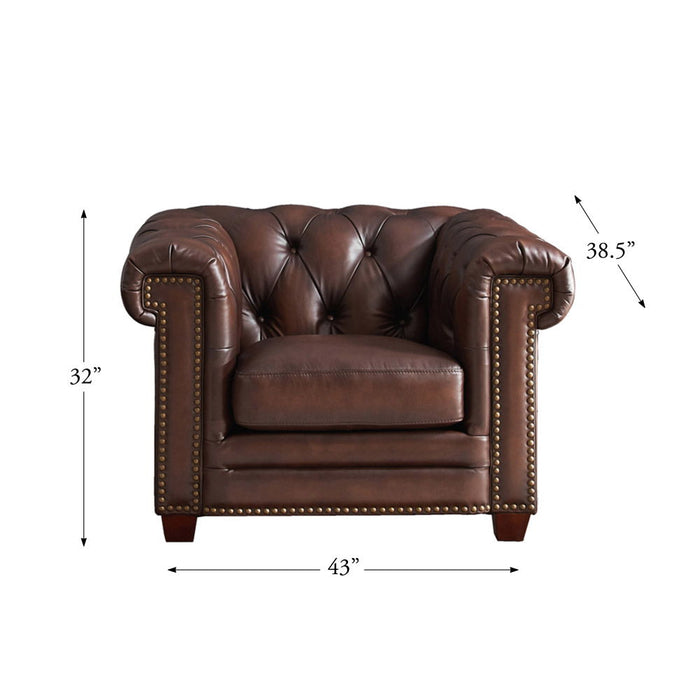 Stanwood - Leather Chair - Caramel