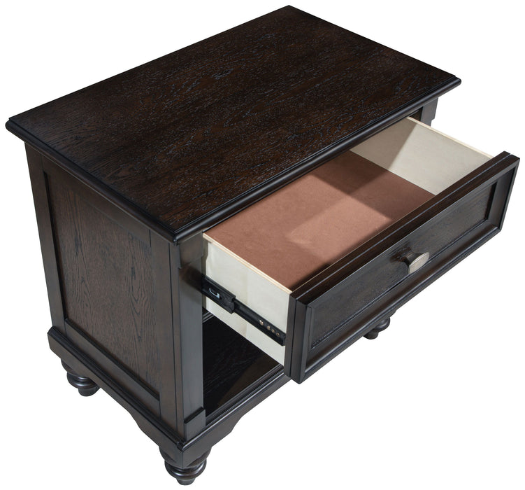 Andover - 1-Drawer Nightstand Bedside Table - Dark Oak