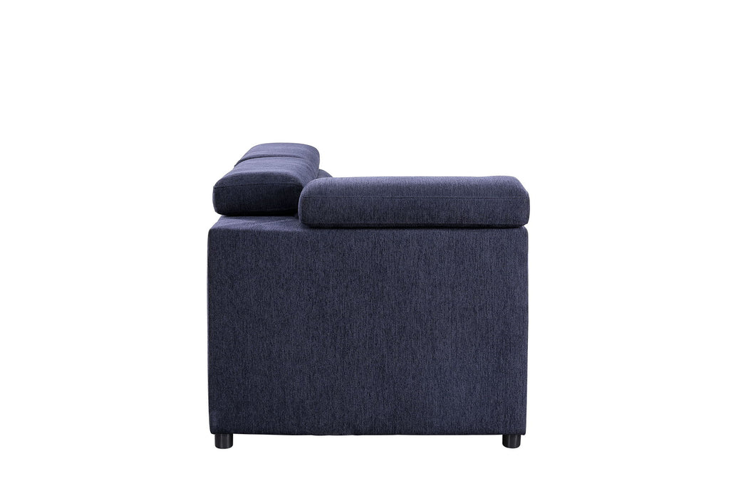 Nekoda - Sectional Sofa - Navy Blue Fabric