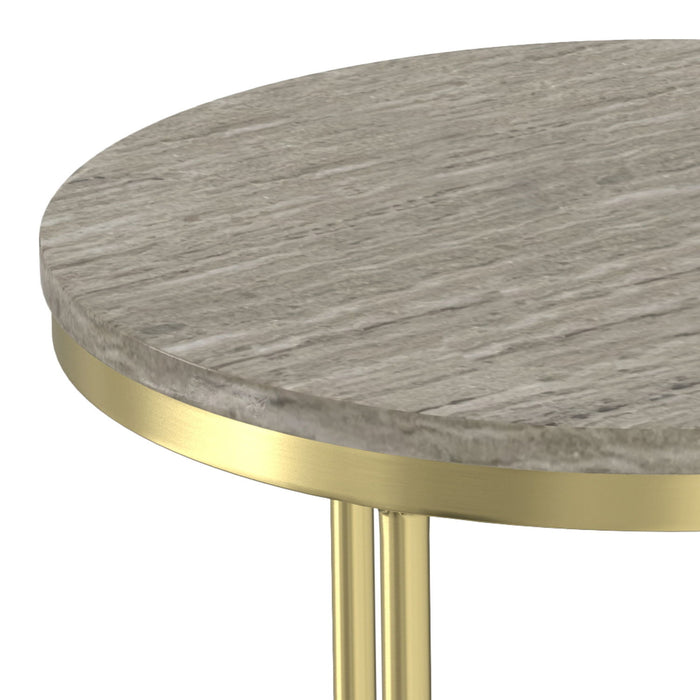 Ashley - 2 Pc Nesting Table - Gold