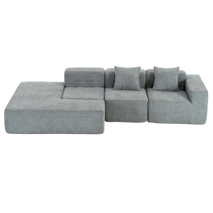 Sectional Sofa Full-Compressed Sofa Couch Free-Combined Sofa For Living Room