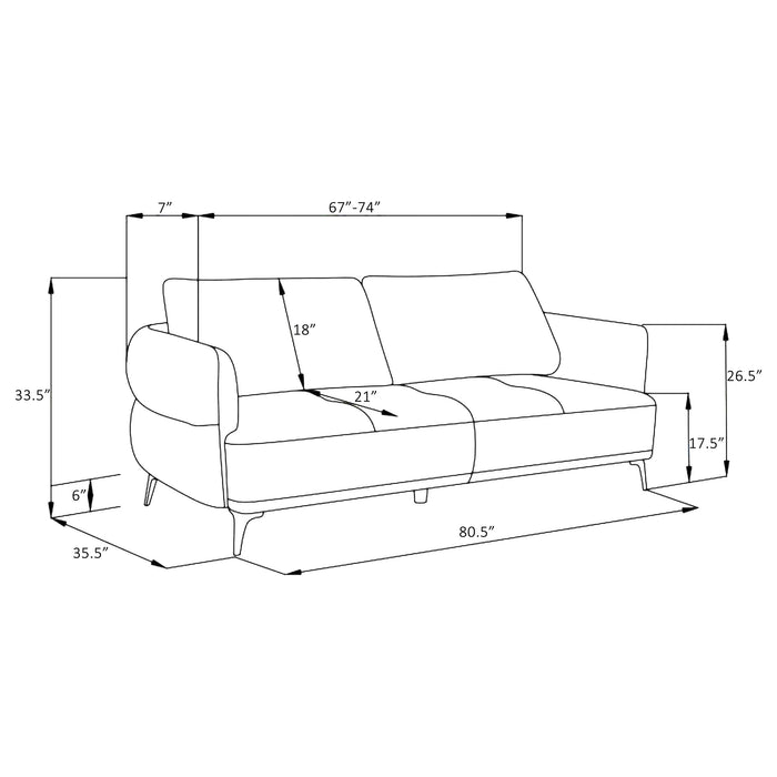 Lively - Chenille Upholstered Sofa Set