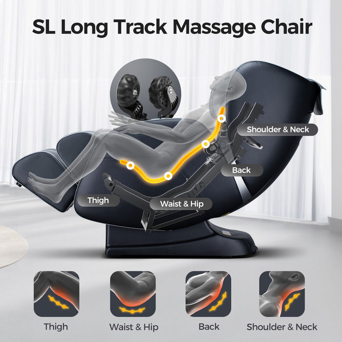 Bosscare - 3D Shiatsu Recline Massage Zero Gravity Full Body Chair With Waist Heating