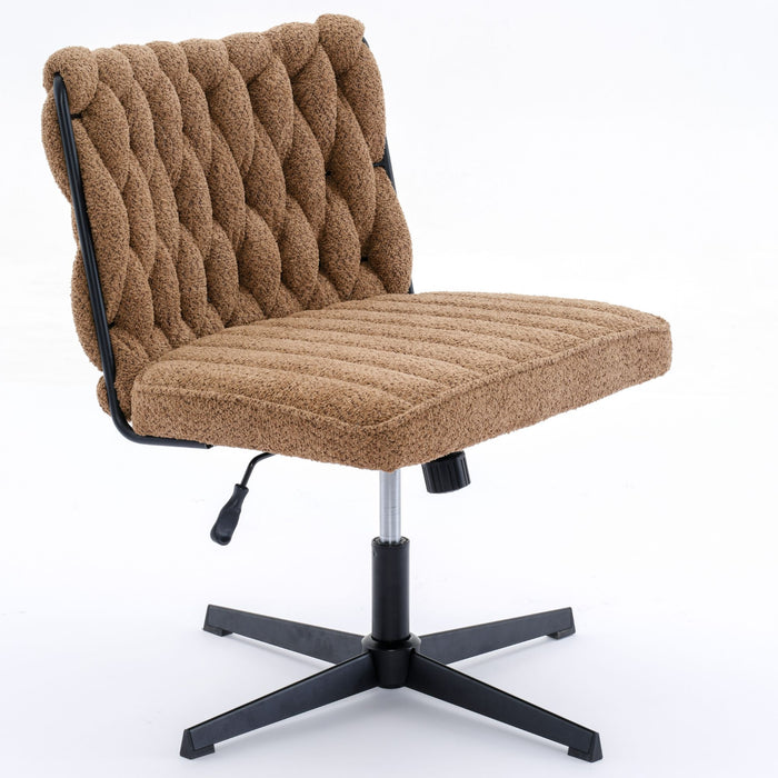 Armless Office Desk Chair No Wheels