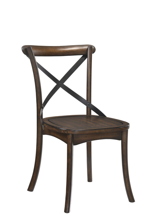 Kaelyn - Metal Side Chair (Set of 2) - Dark Oak