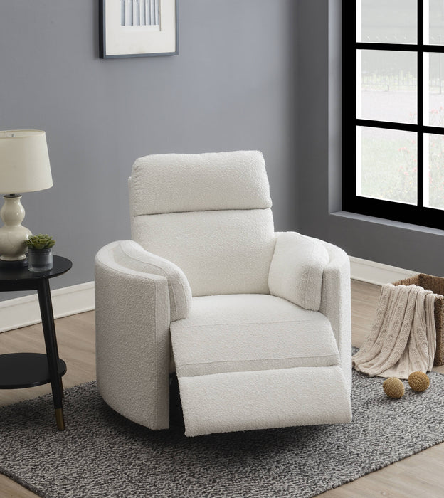 Sagen - Chenille Glider Recliner With Swivel