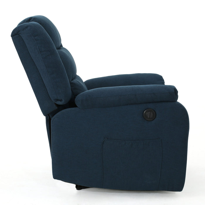 Wide - Power Standard Recliner - Navy Blue