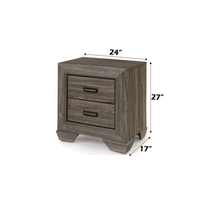 Lyndon - Weathered Grain Nightstand - Gray