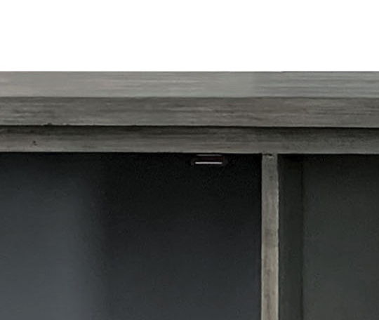 Velika - Weathered Console Table With 1 Open Compartment Storage - Gray