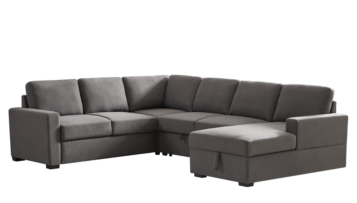 Ketterman - 4 Piece Upholstered Sectional - Brown
