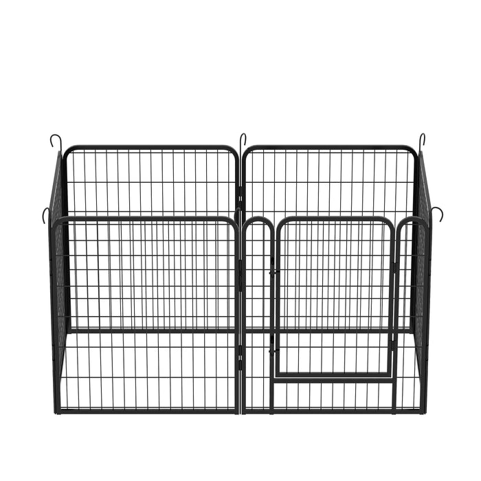 Heavy Duty Metal Playpen With Door, Dog Fence Pet Exercise Pen For Outdoor, Indoor