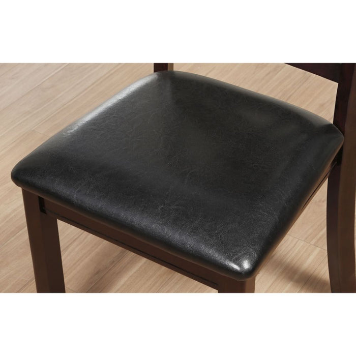 Katrien - Side Chair (Set of 2) - Black PU & Espresso Unique Piece Furniture