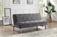 Cilliers - Futon - Gray Velvet & Chrome Finish Unique Piece Furniture