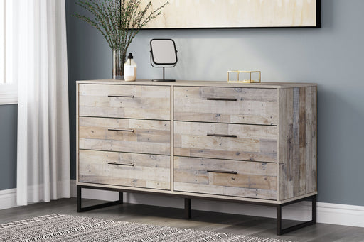 Neilsville - Whitewash - Six Drawer Dresser - Vinyl-Wrapped Unique Piece Furniture