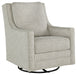 Kambria - Fog - Swivel Glider Accent Chair Unique Piece Furniture