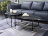 Silas - Coffee Table - Faux Marble Top & Black Finish Unique Piece Furniture