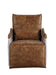 Qalurne - Recliner - 2-Tone Mocha Top Grain Leather & Aluminum Unique Piece Furniture