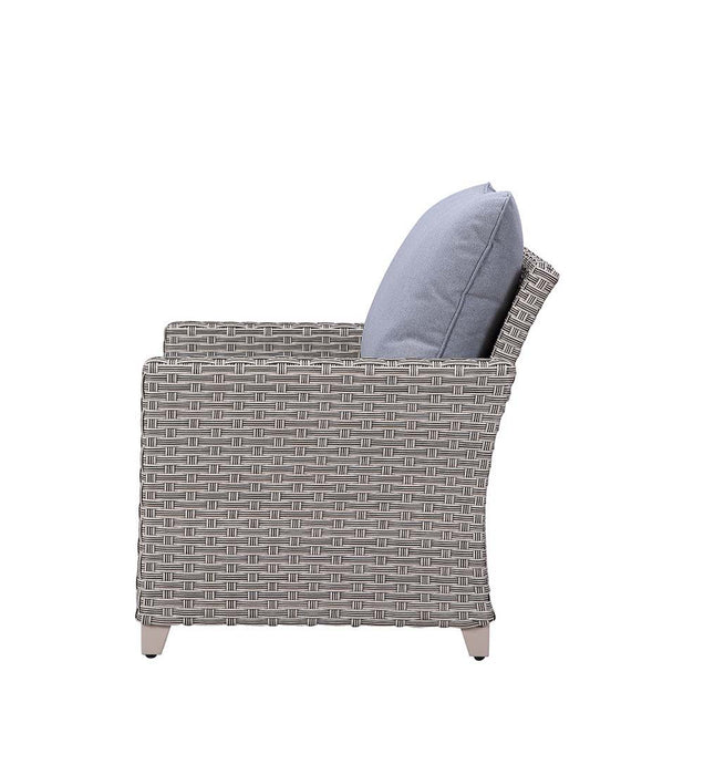 Greeley - Patio Set - Gray Fabric & Gray Finish Unique Piece Furniture