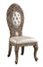 Constantine - Side Chair (Set of 2) - PU, Brown & Gold Finish Unique Piece Furniture