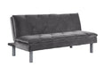 Cilliers - Futon - Gray Velvet & Chrome Finish Unique Piece Furniture