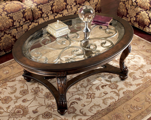 Norcastle - Dark Brown - Oval Cocktail Table Unique Piece Furniture