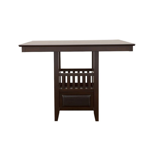 Jaden - Square Counter Height Table With Storage - Espresso Unique Piece Furniture