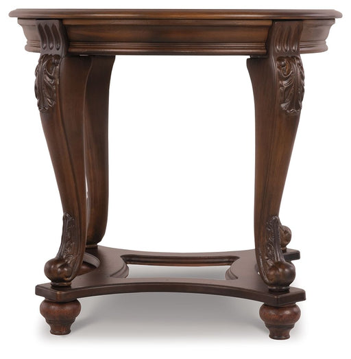 Norcastle - Dark Brown - Round End Table Unique Piece Furniture