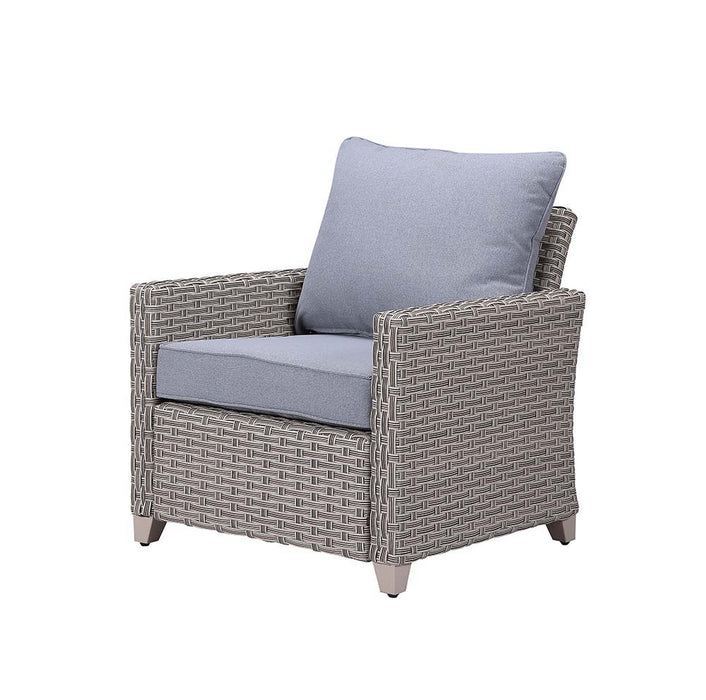 Greeley - Patio Set - Gray Fabric & Gray Finish Unique Piece Furniture