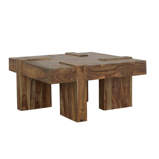 Samira - Wooden Square Coffee Table - Natural Sheesham Unique Piece Furniture