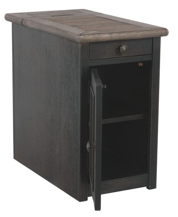 Tyler - Grayish Brown / Black - Chair Side End Table Unique Piece Furniture