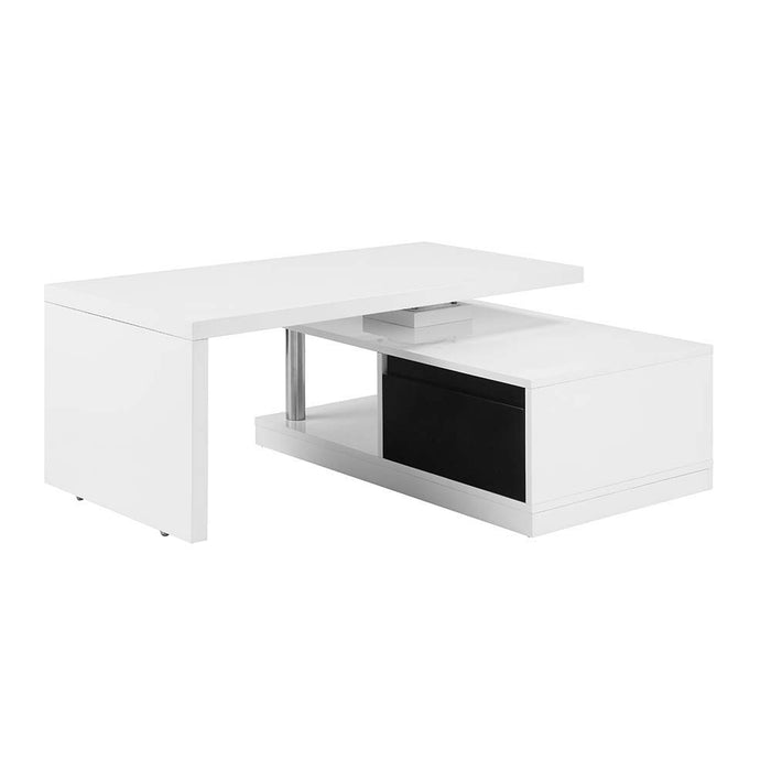 Buck II - Coffee Table - White & Black High Gloss Finish Unique Piece Furniture