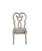 Esteban - Side Chair (Set of 2) - Ivory Velvet & Antique Champagne Finish Unique Piece Furniture