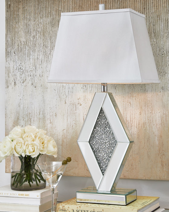 Prunella - Silver Finish - Mirror Table Lamp Unique Piece Furniture