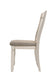 Fedele - Side Chair (Set of 2) - Tan Fabric & Cream Finish Unique Piece Furniture