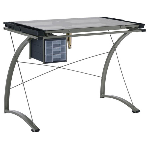 Melo - 3-Drawer Drafting Desk - Champagne Unique Piece Furniture