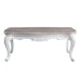 Ciddrenar - Coffee Table - Marble Top & White Finish Unique Piece Furniture
