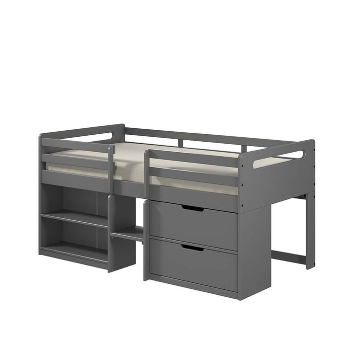 Fabiana - Twin Loft Bed - Gray Finish Unique Piece Furniture