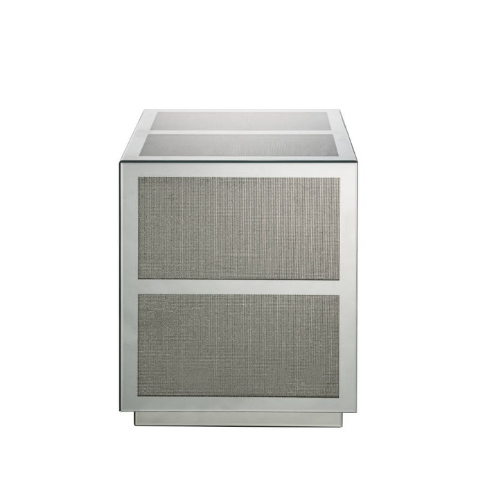 Lavina - End Table - Mirrored & Faux Diamonds Unique Piece Furniture