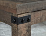 Hollum - Rustic Brown - Square End Table Unique Piece Furniture