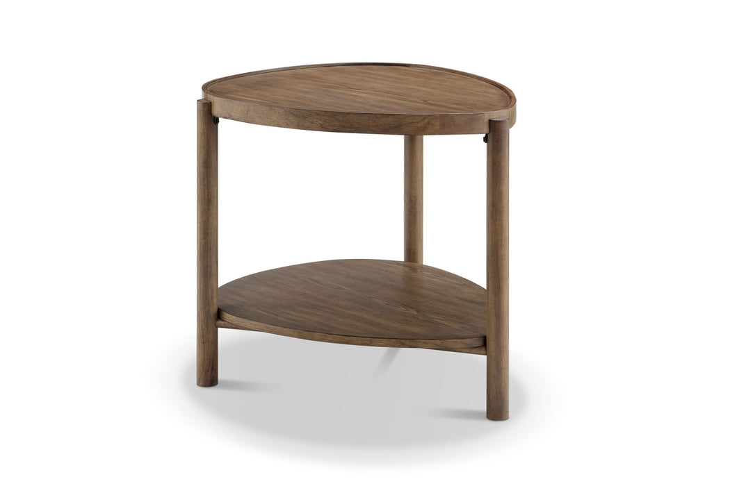 Hadleigh - Shaped Accent End Table - Honey