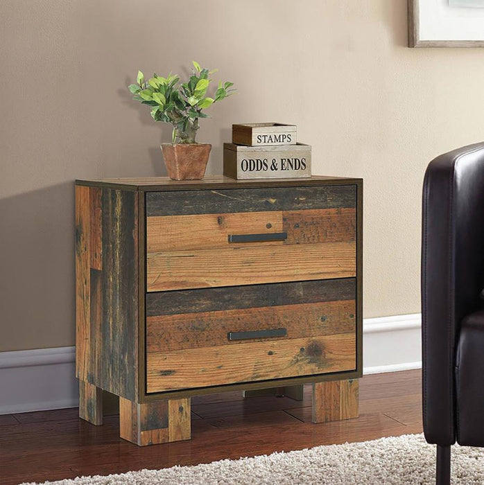 Sidney - 2-Drawer NightStand - Rustic Pine Unique Piece Furniture