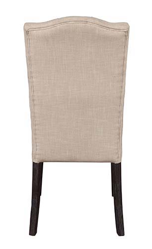 Gerardo - Side Chair (Set of 2) - Beige Linen & Weathered Espresso Unique Piece Furniture