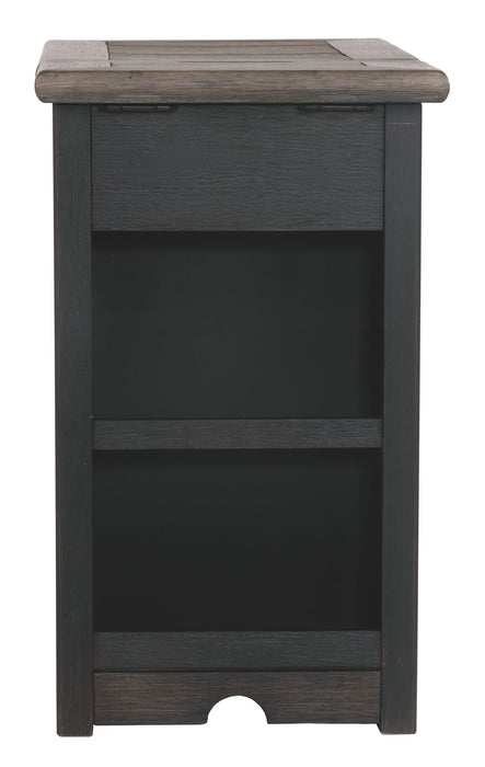 Tyler - Grayish Brown / Black - Chair Side End Table Unique Piece Furniture