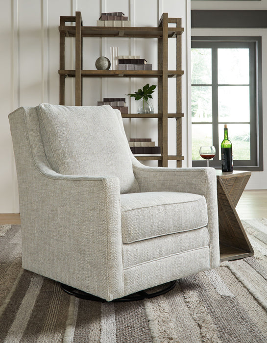 Kambria - Fog - Swivel Glider Accent Chair Unique Piece Furniture