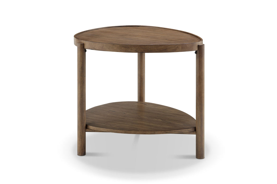 Hadleigh - Shaped Accent End Table - Honey