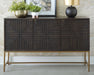 Elinmore - Brown / Gold Finish - Accent Cabinet Unique Piece Furniture