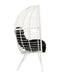 Galzed - Patio Lounge Chair - Black Fabric & White Wicker Unique Piece Furniture